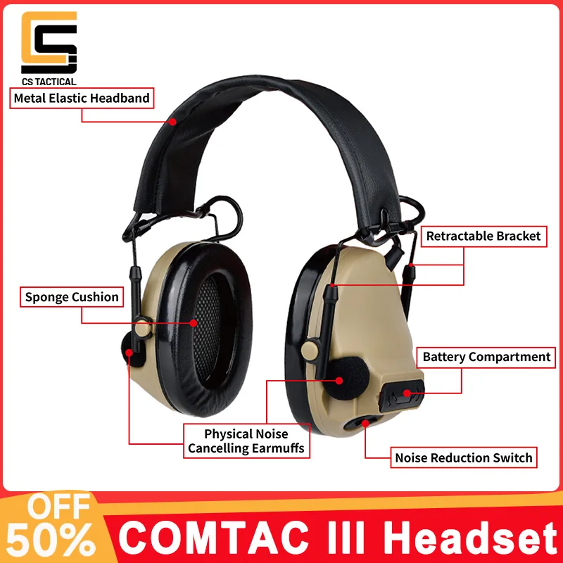 WADSN Tactical COMTAC III Pickup Noise Reduction Headset Outdoor Hunting Shooting Protect Headphone NO Communication Function
WADSN Tactical COMTAC III Pickup Noise Reduction Headset Outdoor Hunting Shooting Protect Headphone NO Communication Function