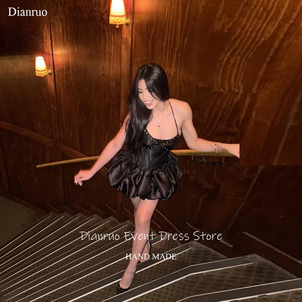 Классическое черное плиссированное атласное платье Dianruo для выпускного вечера, мини-длина, с вырезом халтер, короткое вечернее платье, на заказ
Классическое черное плиссированное атласное платье Dianruo для выпускного вечера, мини-длина, с вырезом халтер, короткое вечернее платье, на заказ