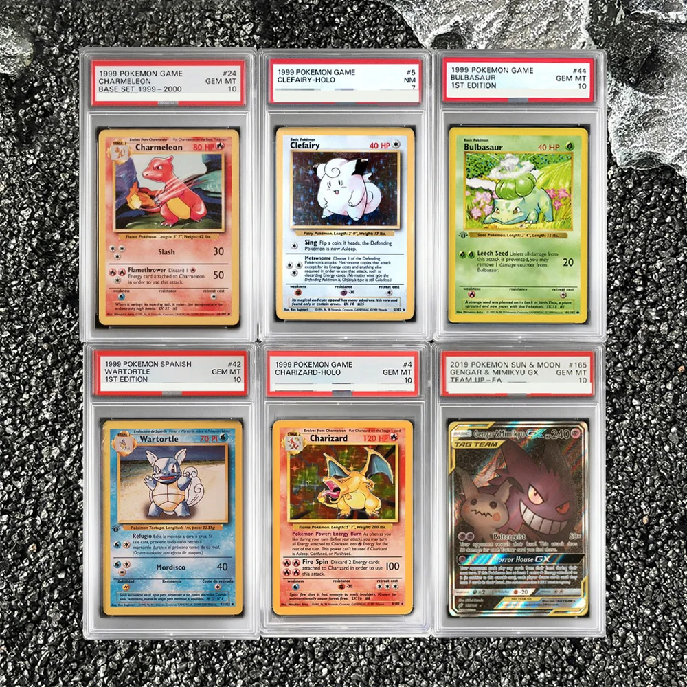 DIY PTCG Rating Card EN CHARMELEON CLEFAIRY BULBASAUR WARTORTLE CHARIZARD Anime Card High Quality Replica Card Label Card Gift
DIY PTCG Rating Card EN CHARMELEON CLEFAIRY BULBASAUR WARTORTLE CHARIZARD Anime Card High Quality Replica Card Label Card Gift