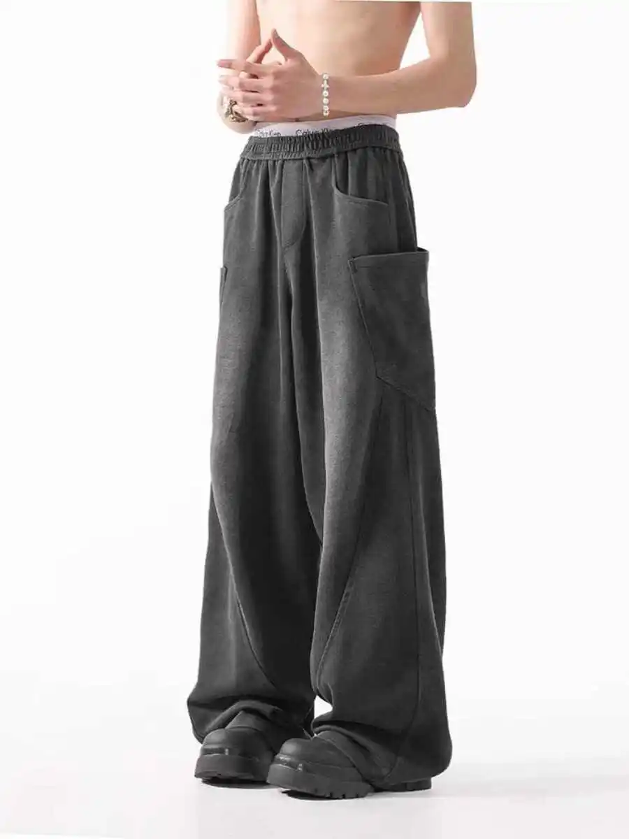 Women Dark Grey Baggy Sweatpants Harajuku Oversize Casual Pants Vintage Japanese 2000s Style Y2k Wide Leg Trousers Clothes 2025
Women Dark Grey Baggy Sweatpants Harajuku Oversize Casual Pants Vintage Japanese 2000s Style Y2k Wide Leg Trousers Clothes 2025