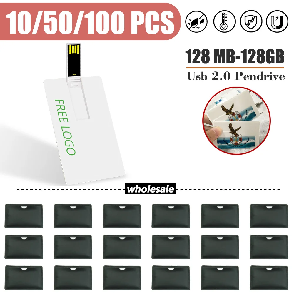 10-100PCS/LOT Super Slim Credit Card USB Flash Drive Pendrive 4GB 8GB 16GB 32GB 64GB 2GB 1GB Bank Card Model Memory Stick Drives
10-100PCS/LOT Super Slim Credit Card USB Flash Drive Pendrive 4GB 8GB 16GB 32GB 64GB 2GB 1GB Bank Card Model Memory Stick Drives