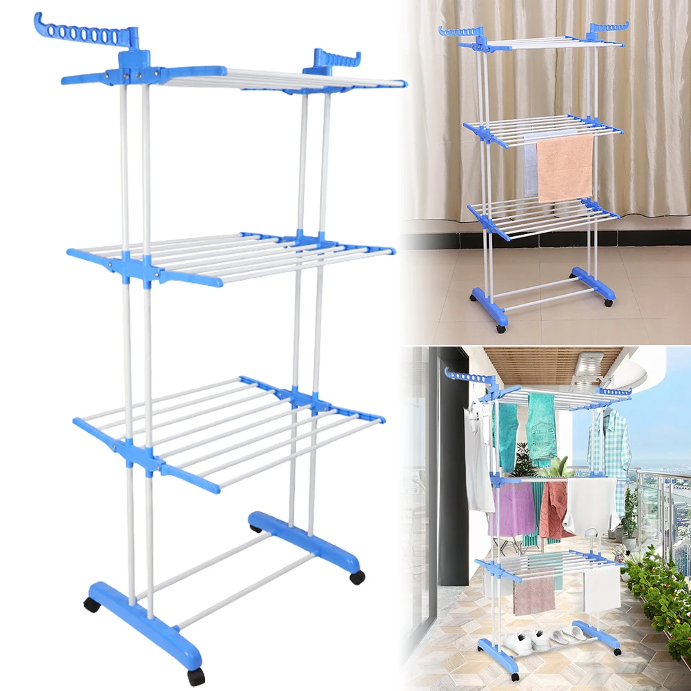 4-ярусная складная сушилка для белья на 4 колесиках, передвижная вешалка-сушилка для полотенец, одежды, обуви, постельного белья
4-ярусная складная сушилка для белья на 4 колесиках, передвижная вешалка-сушилка для полотенец, одежды, обуви, постельного белья