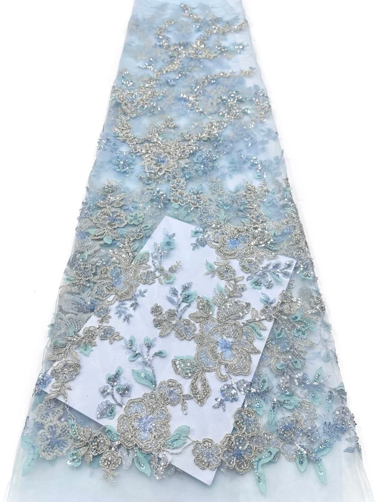 African Groom Embroidered Lace Fabric High Quality French Sequin Lace Fabric 5 Yards Navy Beaded Lace Party Wedding Dresses
African Groom Embroidered Lace Fabric High Quality French Sequin Lace Fabric 5 Yards Navy Beaded Lace Party Wedding Dresses