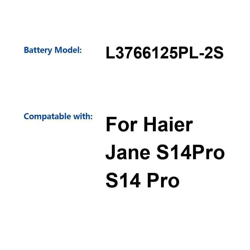 4000Mah Long-Lasting Good Low-Temperature Performance L3766125PL-2S Laptop Battery For Haier Jane S14 Pro
4000Mah Long-Lasting Good Low-Temperature Performance L3766125PL-2S Laptop Battery For Haier Jane S14 Pro