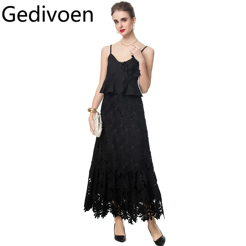 Gedivoen Sexy Spaghetti Strap Backless Short Tops+Appliques Hollow Out Solid Half skirt Fashion Two-piece set
Gedivoen Sexy Spaghetti Strap Backless Short Tops+Appliques Hollow Out Solid Half skirt Fashion Two-piece set