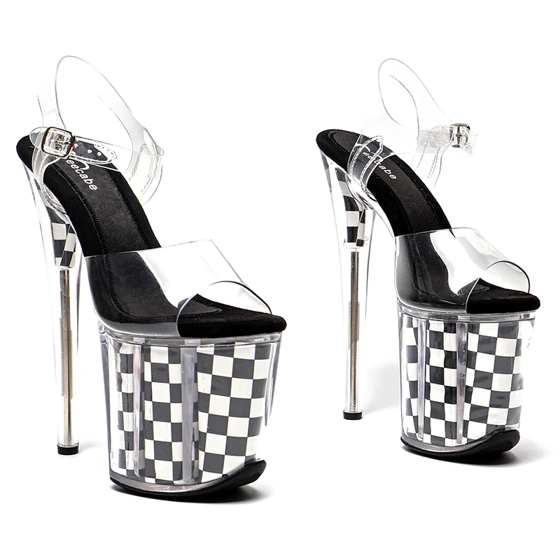 Leecabe 20cm/8inches Black and white lattice Women Sandals Platform Shoe High Heels Party Club Stripper Steel Tube Dancing 1L
Leecabe 20cm/8inches Black and white lattice Women Sandals Platform Shoe High Heels Party Club Stripper Steel Tube Dancing 1L