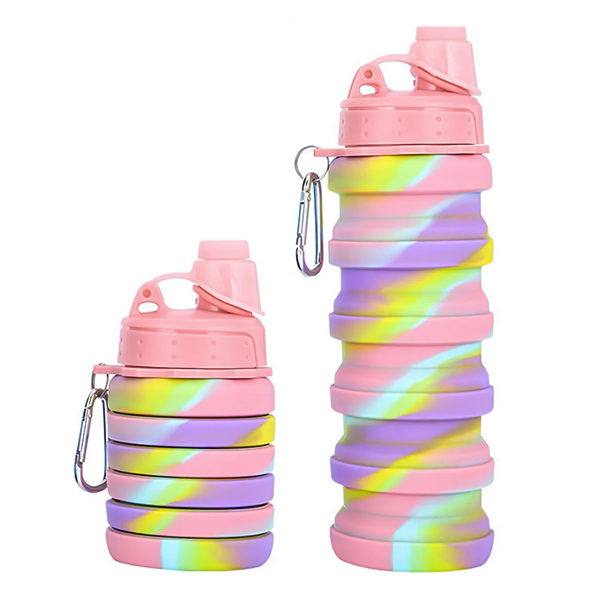 Leeseph Silicone Collapsible Water Bottles, Portable Foldable Sports Cups with Carabiner, Leak Proof for Outdoor Travel 500ml
Leeseph Silicone Collapsible Water Bottles, Portable Foldable Sports Cups with Carabiner, Leak Proof for Outdoor Travel 500ml
