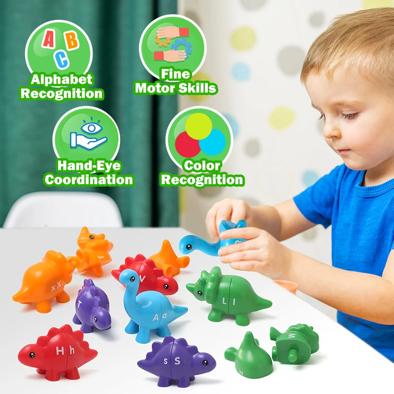 Double-Sided Dinosaur Alphabet Match Toy Preschool Dinosaur Matching Toy Learning Toys for Toddlers
Double-Sided Dinosaur Alphabet Match Toy Preschool Dinosaur Matching Toy Learning Toys for Toddlers