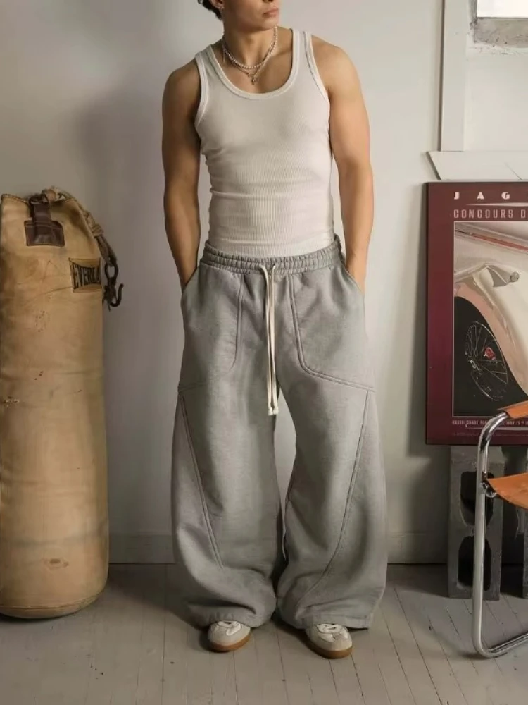 HOUZHOU Grey Vintage Y2k Women Sweatpants Harajuku Oversized Wide Leg American Style Man Pants Baggy Streetwear Hip Hop Trousers
HOUZHOU Grey Vintage Y2k Women Sweatpants Harajuku Oversized Wide Leg American Style Man Pants Baggy Streetwear Hip Hop Trousers