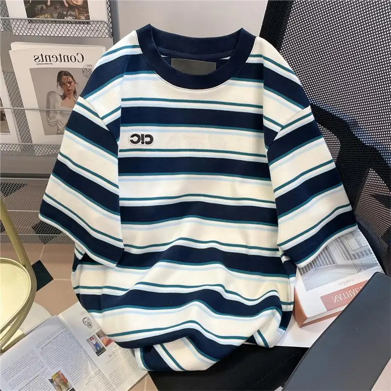 Extra Large 300 Pou Japanese Sle Small Stripe Color Blo ort Sve T-irt ex Summer Loose Casual Top
Extra Large 300 Pou Japanese Sle Small Stripe Color Blo ort Sve T-irt ex Summer Loose Casual Top