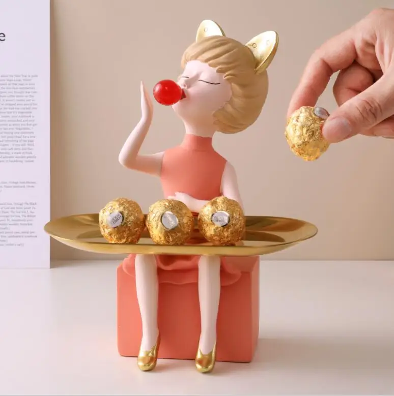 Modern Cute Resin Ears Bubble Girl Storage Tray Ornaments Home Livingroom Desktop Decoration Dining Table Sculpture Crafts
Modern Cute Resin Ears Bubble Girl Storage Tray Ornaments Home Livingroom Desktop Decoration Dining Table Sculpture Crafts