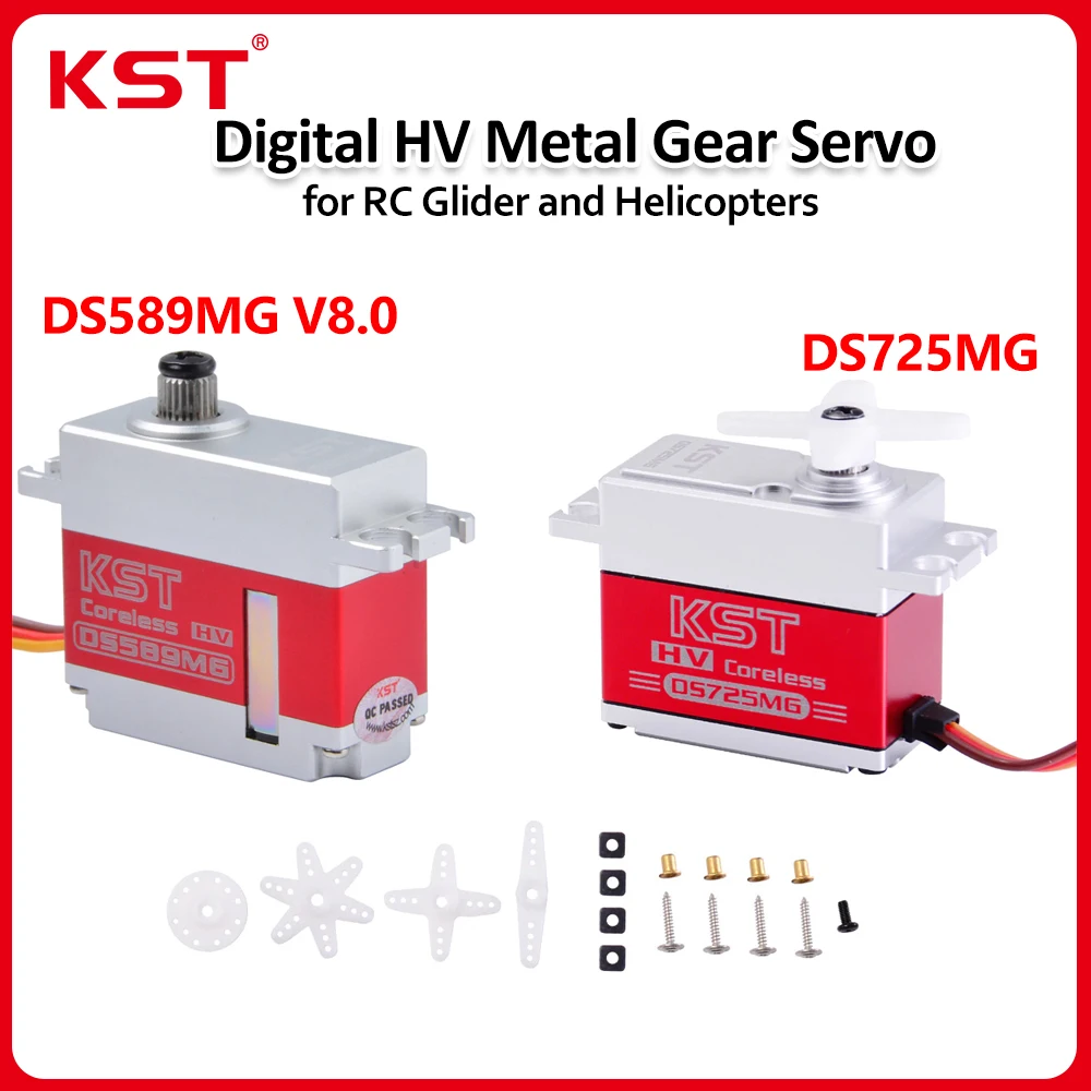 KST DS589MG V8.0 Mini Digital HV Metal Gear Servo 9.2Kg DS725MG HV Servo 18Kg for RC Helicopter & Fixed Wing DIY Parts 
KST DS589MG V8.0 Mini Digital HV Metal Gear Servo 9.2Kg DS725MG HV Servo 18Kg for RC Helicopter & Fixed Wing DIY Parts