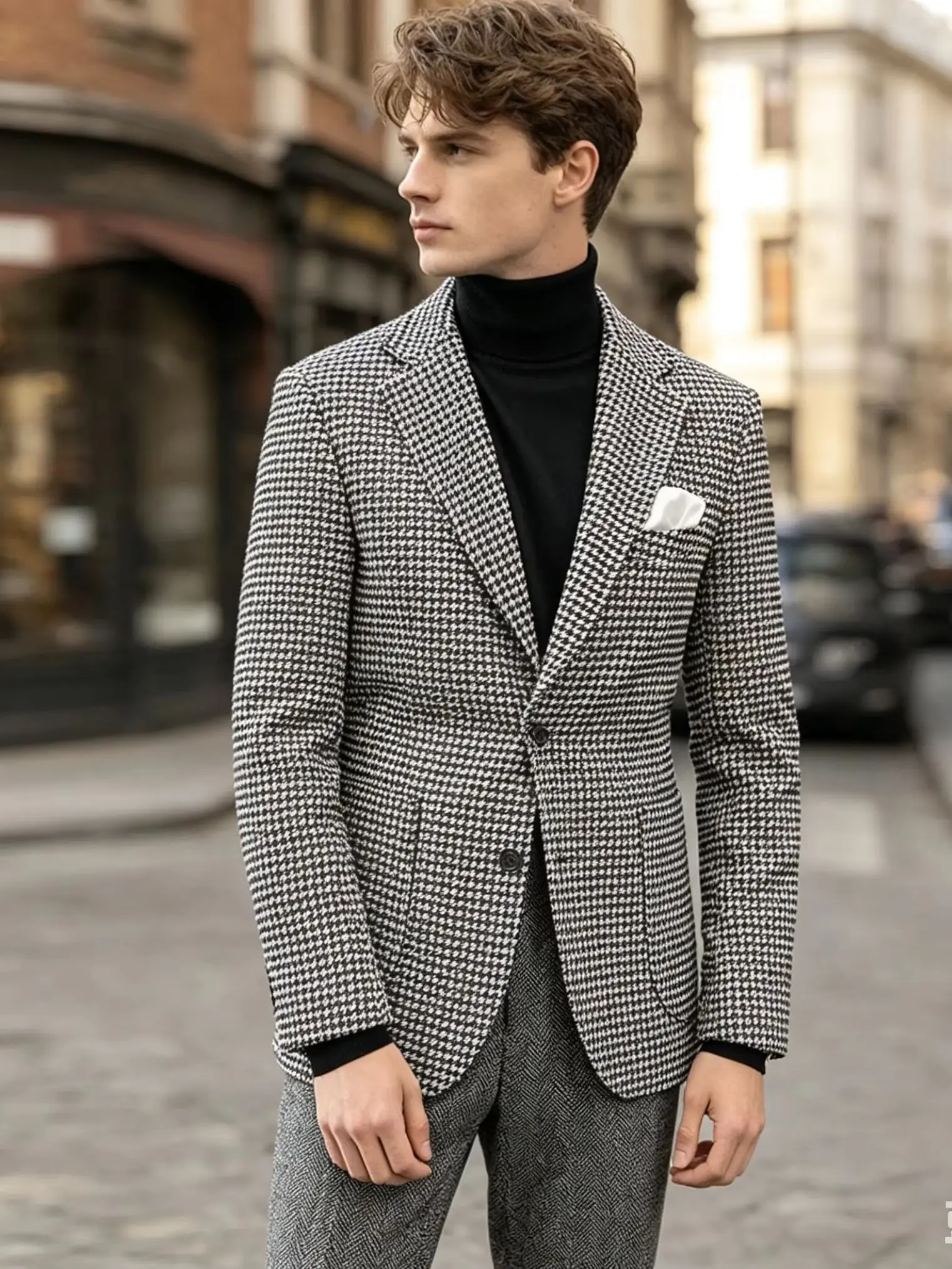 1 Piece Men's Houndstooth Suit Jacket Formal Two Buttons Notch Lapel Blazer for Party Prom Business Groom Tuxedos Only One Coat
1 Piece Men's Houndstooth Suit Jacket Formal Two Buttons Notch Lapel Blazer for Party Prom Business Groom Tuxedos Only One Coat