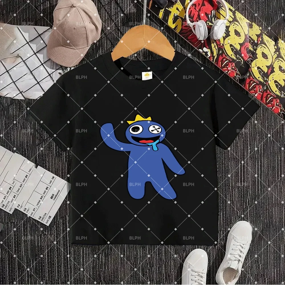Милая детская футболка с принтом персонажей ROBLOX Rainbow Friends, синего цвета, с забавным мультяшным дизайном для мальчиков и девочек
Милая детская футболка с принтом персонажей ROBLOX Rainbow Friends, синего цвета, с забавным мультяшным дизайном для мальчиков и девочек