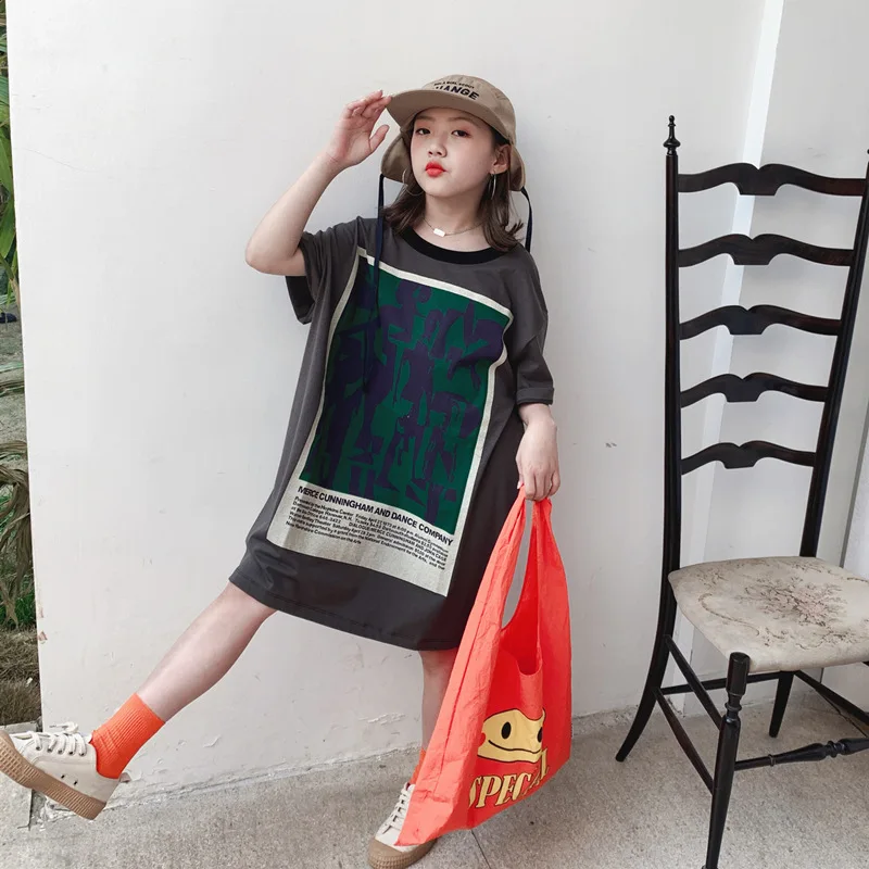 Printed Pattern Children Girls Clothes Summer Loose T shirt Long Tees Girls Wear O-neck Sweatshirt For Girls 3-13 Years Kids Top
Printed Pattern Children Girls Clothes Summer Loose T shirt Long Tees Girls Wear O-neck Sweatshirt For Girls 3-13 Years Kids Top