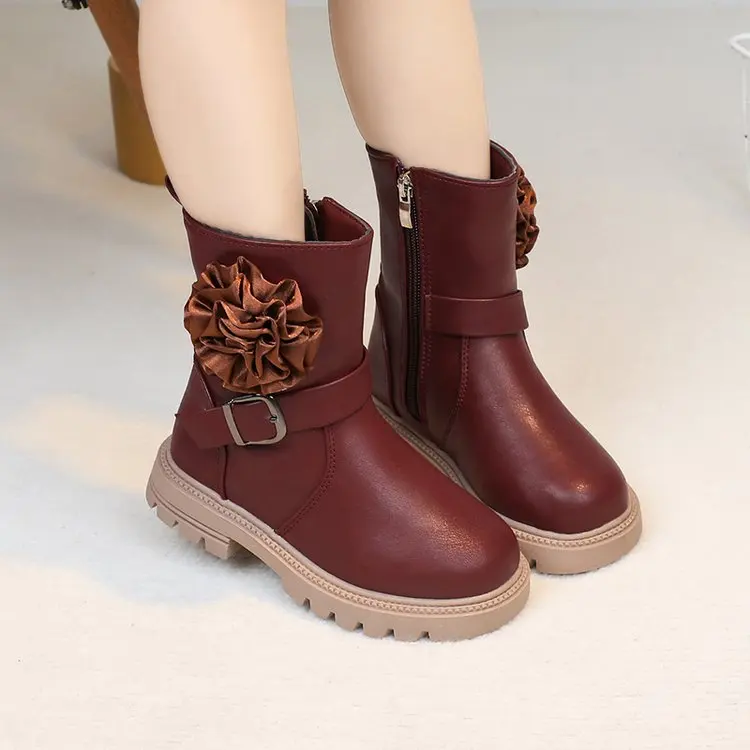 Girls Princess Fashion Boots with Flower Ball 2025 Autumn Winter Kids Boots Mid-calf with Buckle Classic Sweet for Children New
Girls Princess Fashion Boots with Flower Ball 2025 Autumn Winter Kids Boots Mid-calf with Buckle Classic Sweet for Children New