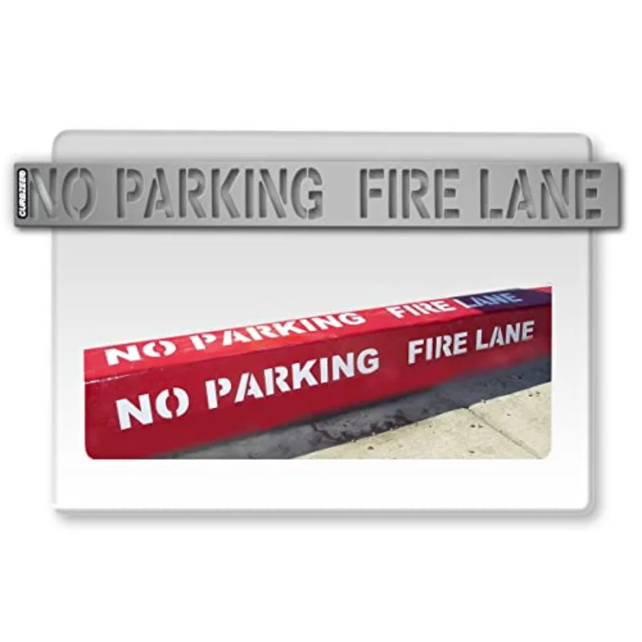 Curb N Sign Fire Lane Stencil - 4 Inch Premium No Parking Stencil for Customizing Curbs or Parking Lots - Reuseable Made in USA
Curb N Sign Fire Lane Stencil - 4 Inch Premium No Parking Stencil for Customizing Curbs or Parking Lots - Reuseable Made in USA