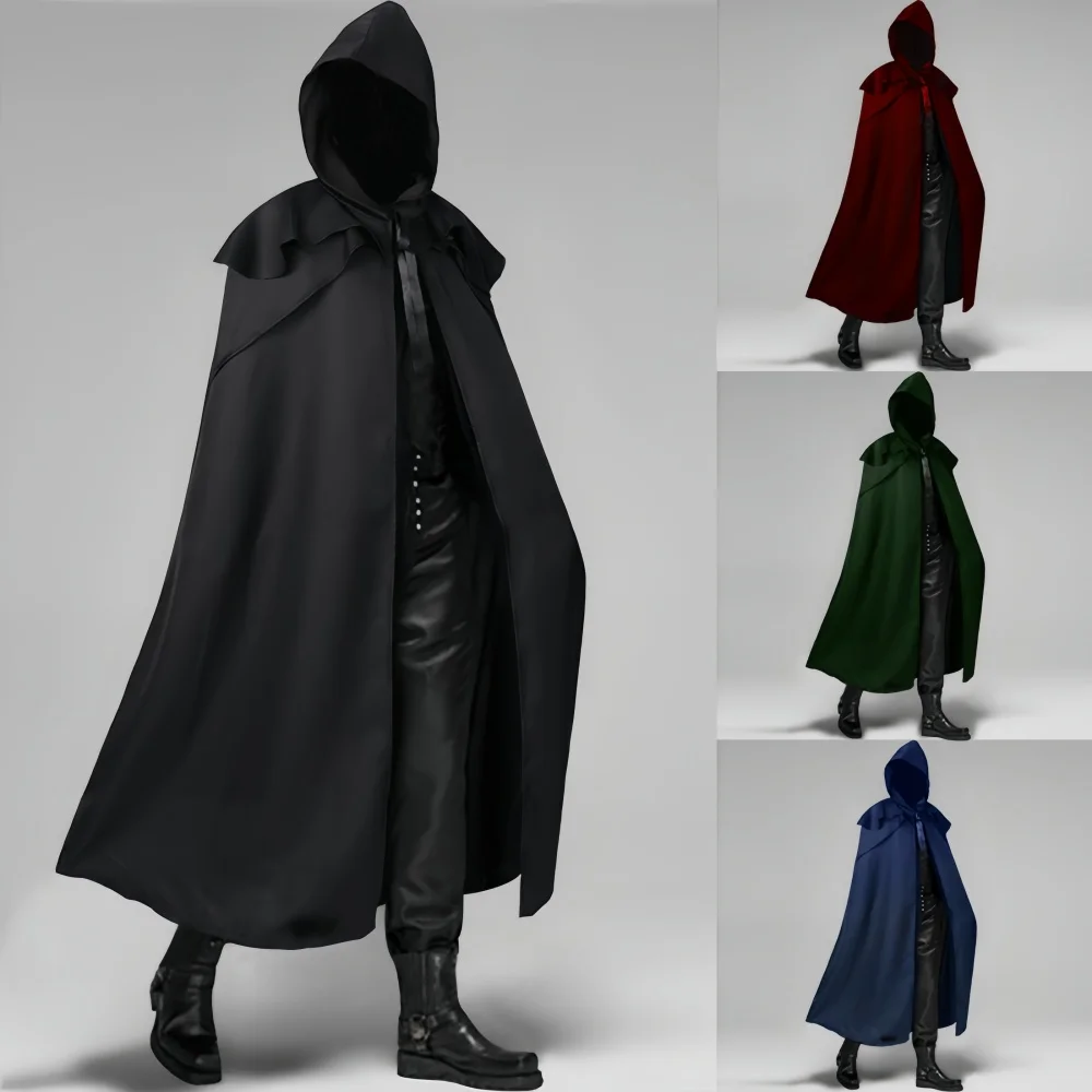 New Halloween Party Cosplay Medieval Multicolor Cloak Gothic Men's Long Large Hooded Cloak
New Halloween Party Cosplay Medieval Multicolor Cloak Gothic Men's Long Large Hooded Cloak