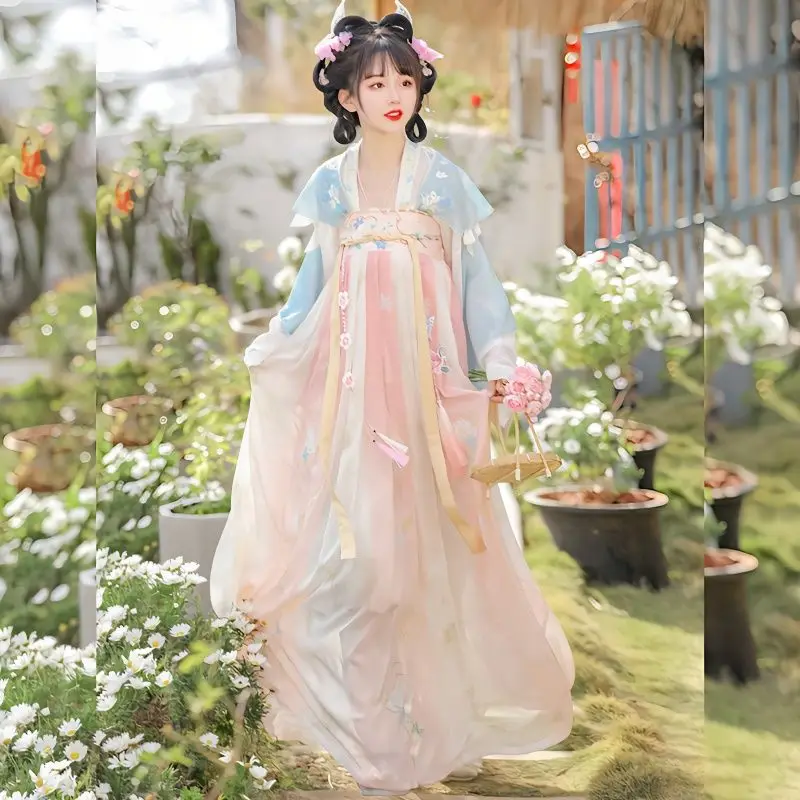 Women Fairy Cosplay Costume Hanfu Chinese Traditional Pink Floral Embroidery Stage Dance Dress
Women Fairy Cosplay Costume Hanfu Chinese Traditional Pink Floral Embroidery Stage Dance Dress