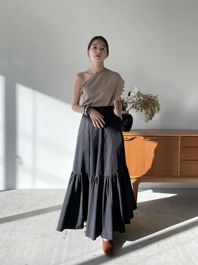 Retro High Waist Gored Skirt Long A-Line Fish Tail Design Cotton Blend Style Half Body Cake Skirt for Women
Retro High Waist Gored Skirt Long A-Line Fish Tail Design Cotton Blend Style Half Body Cake Skirt for Women