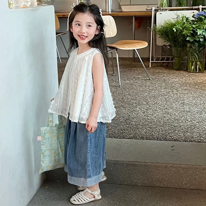 Girls Summer Set Top 2024 New Fashion Girls Sleeveless Vest Pants Set Fashion Two Piece Set Baby Girl Clothes
Girls Summer Set Top 2024 New Fashion Girls Sleeveless Vest Pants Set Fashion Two Piece Set Baby Girl Clothes