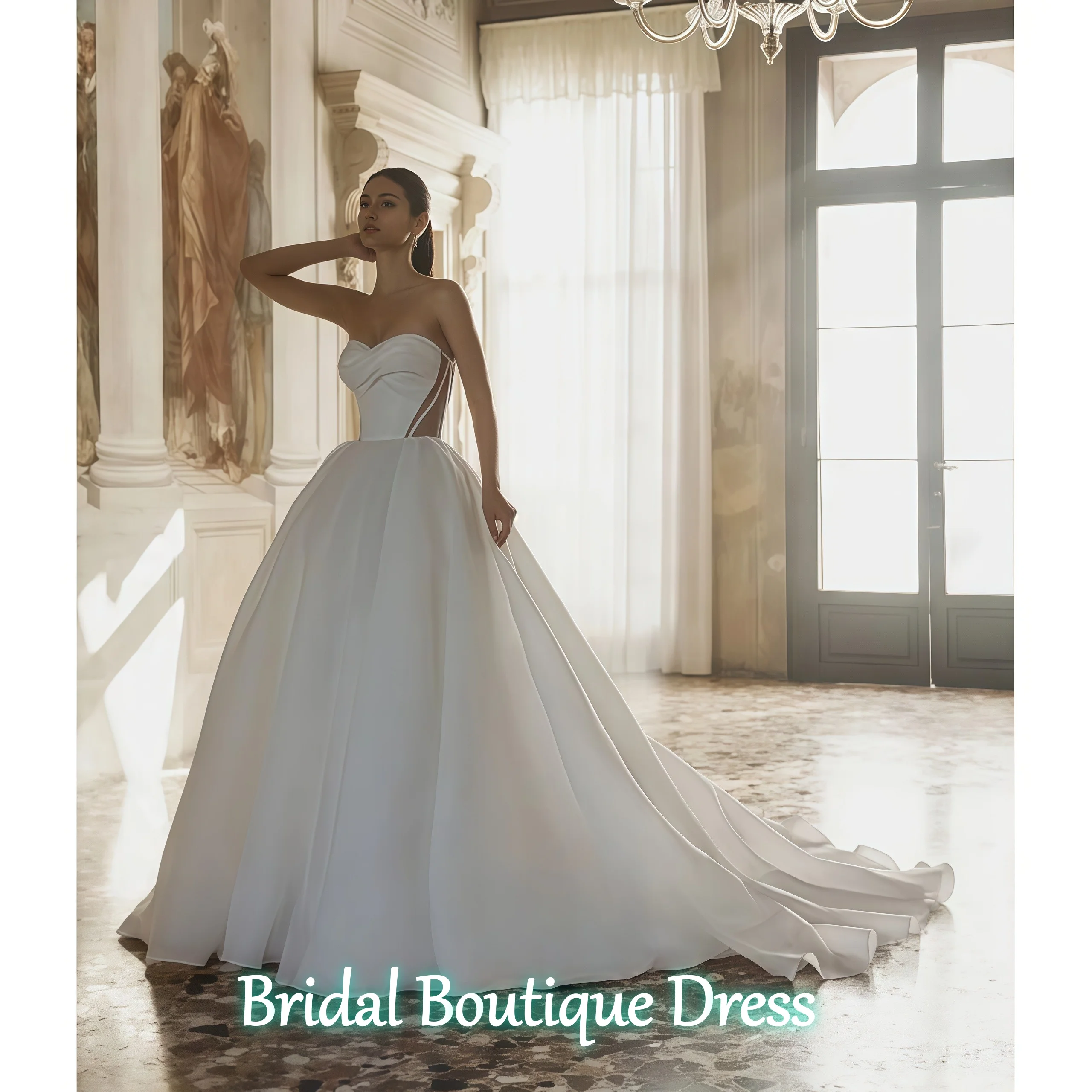 Customized Elegance A-line Organza Bride Dresses Sweetheart Sleeveless Wedding Dress Beach Long Bridal Gowns vestidos de novia
Customized Elegance A-line Organza Bride Dresses Sweetheart Sleeveless Wedding Dress Beach Long Bridal Gowns vestidos de novia