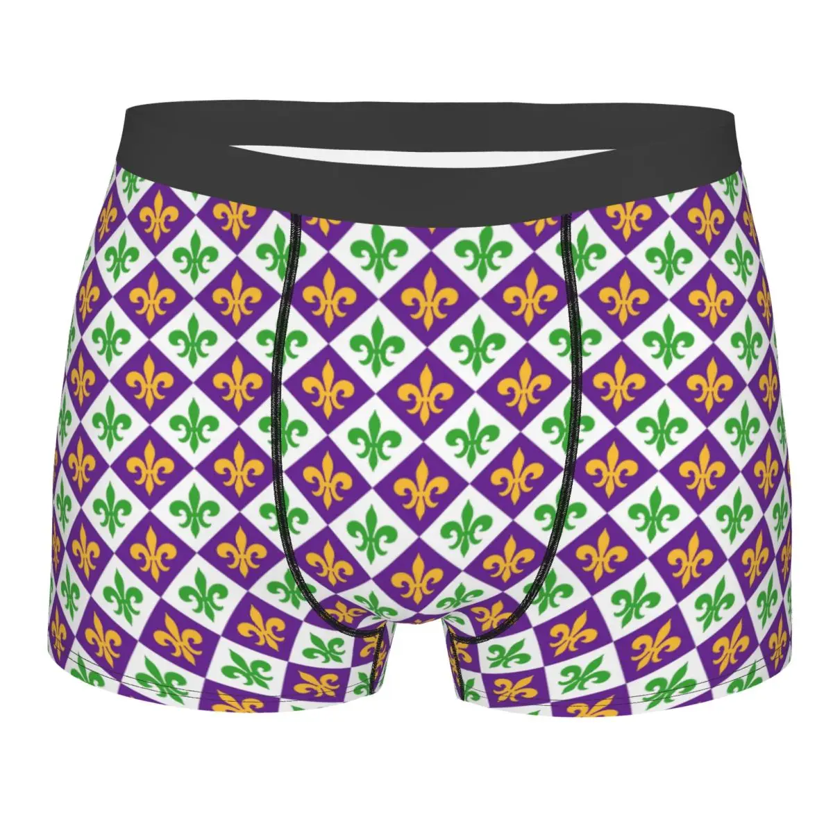 Мужское нижнее белье на заказ, модные мужские трусы-боксеры Mardi Gras Fleur De Lis с цветком, дышащие шорты, трусы, трусы
Мужское нижнее белье на заказ, модные мужские трусы-боксеры Mardi Gras Fleur De Lis с цветком, дышащие шорты, трусы, трусы