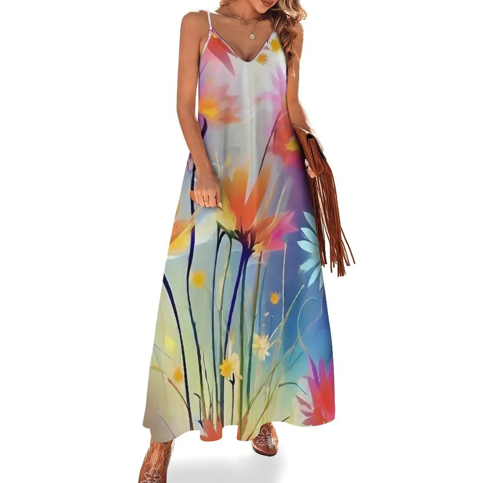 A beautiful flowers blooming, abstract bright colour pattern Sleeveless Dress Women's dress summer dress womens 2025
A beautiful flowers blooming, abstract bright colour pattern Sleeveless Dress Women's dress summer dress womens 2025
