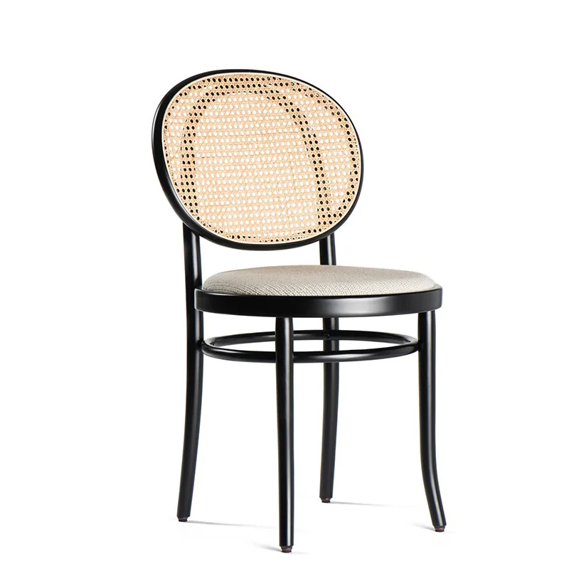 Simple household solid wood rattan dining table and chairs, Nordic home leisure creative armrest dining chair
Simple household solid wood rattan dining table and chairs, Nordic home leisure creative armrest dining chair