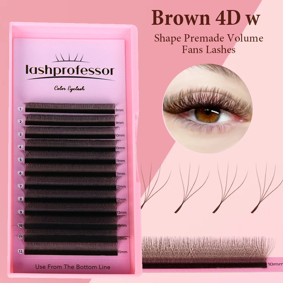 Lashprofessor 4D W Shape Eyelash Extension Black & Brown Premade Volume Fans W-shaped Clover Natural Soft Faux Mink False Lashes
Lashprofessor 4D W Shape Eyelash Extension Black & Brown Premade Volume Fans W-shaped Clover Natural Soft Faux Mink False Lashes