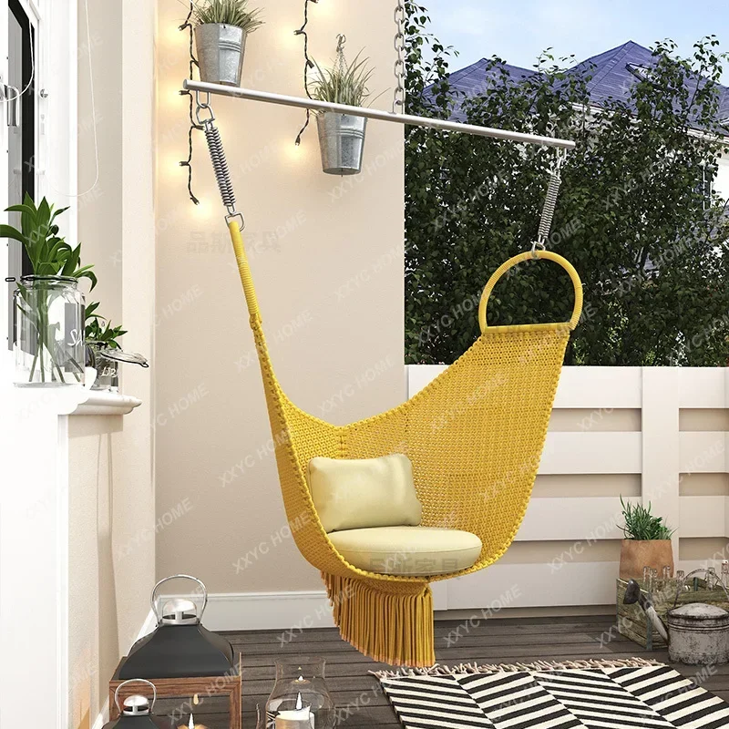 Cradle Chair Courtyard Home Nordic Swing Chair Balcony Hanging Basket Light Luxury Furniture Indoor Hammock
Cradle Chair Courtyard Home Nordic Swing Chair Balcony Hanging Basket Light Luxury Furniture Indoor Hammock