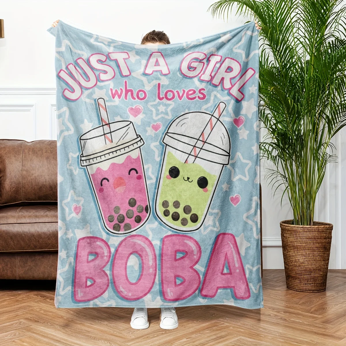 1 шт., плюшевое одеяло в стиле аниме Cute Boba Tea — мягкая фланель, светло-голубой с надписью «JUST A GIRL BOBA»
1 шт., плюшевое одеяло в стиле аниме Cute Boba Tea — мягкая фланель, светло-голубой с надписью «JUST A GIRL BOBA»
