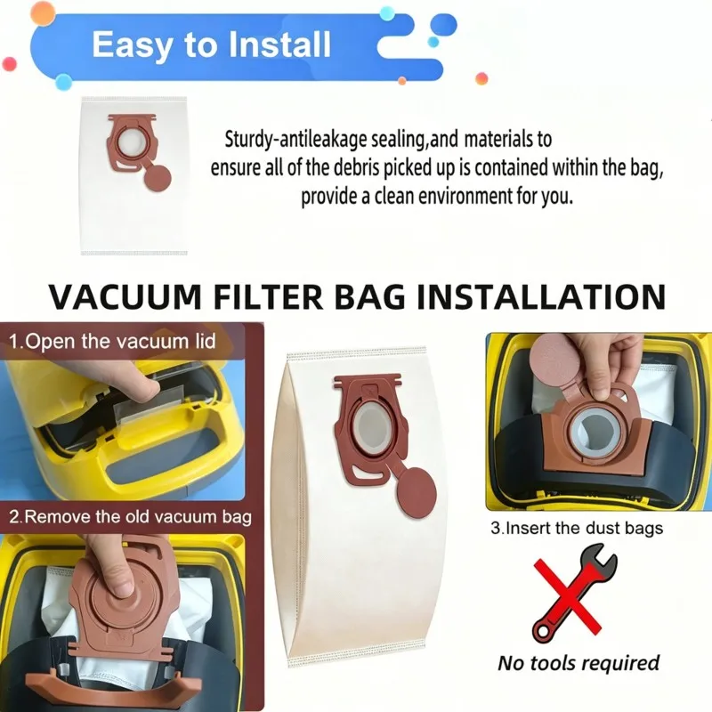 【ADORN】For Guard M1 Series 12PCS Vacuum Bags Replacement Dust Bags Filtration Canister Vacuum Cleaner
【ADORN】For Guard M1 Series 12PCS Vacuum Bags Replacement Dust Bags Filtration Canister Vacuum Cleaner