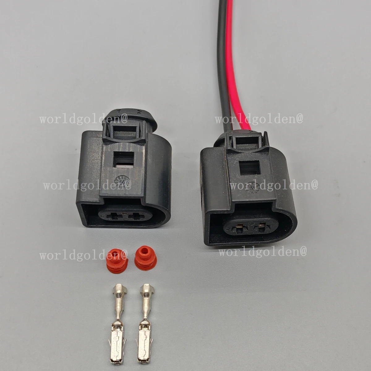 1-1355200-1 2-Pin Electrical Connector Socket with Terminals and Seals for Universal Vehicle Wiring Connection
1-1355200-1 2-Pin Electrical Connector Socket with Terminals and Seals for Universal Vehicle Wiring Connection