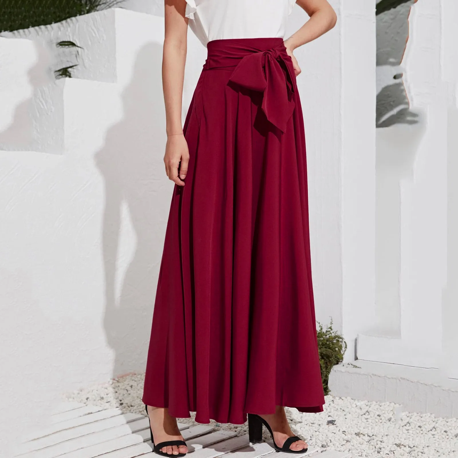 Women's Half Length Skirt With High Waisted Bow Tie Medium Length Elegant Skirts For Daily Commuting Office Lady Wearing
Women's Half Length Skirt With High Waisted Bow Tie Medium Length Elegant Skirts For Daily Commuting Office Lady Wearing