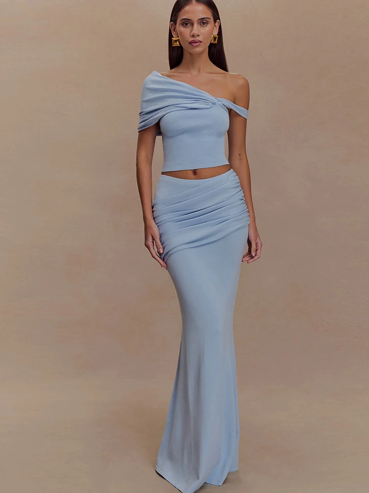 InGrily Fashion 2 Piece Set Women Irregular Skew Collar Backless Crop Top+Ruched Skirts Summer Elegant Trend Beach Style Suit
InGrily Fashion 2 Piece Set Women Irregular Skew Collar Backless Crop Top+Ruched Skirts Summer Elegant Trend Beach Style Suit