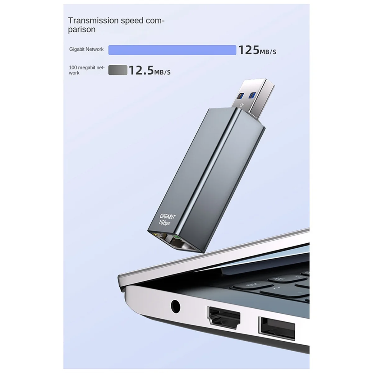 New USB 3.0 to Gigabit Ethernet Adapter USB to RJ45 Ethernet Adapter Applicable to Laptops and Desktop Computers
New USB 3.0 to Gigabit Ethernet Adapter USB to RJ45 Ethernet Adapter Applicable to Laptops and Desktop Computers