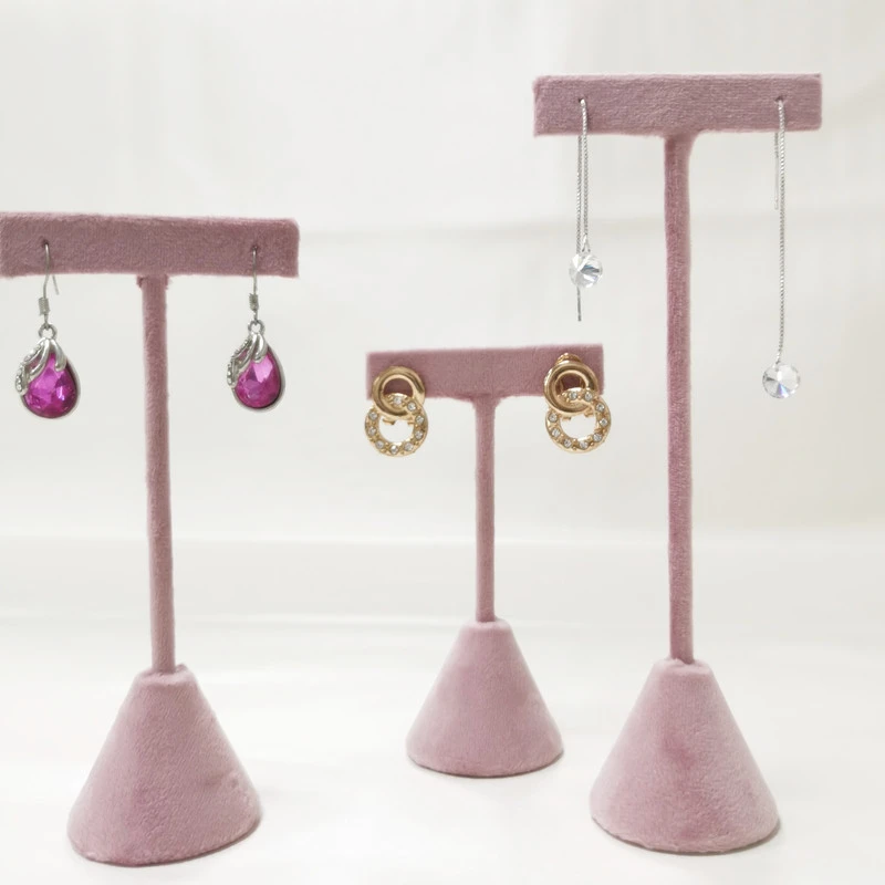 Fashion Pink Velvet T-Shaped Earring Frame Black Jewelry Pendant Display Earnail Storage Rack Long Ear Suspension Organizer Base
Fashion Pink Velvet T-Shaped Earring Frame Black Jewelry Pendant Display Earnail Storage Rack Long Ear Suspension Organizer Base
