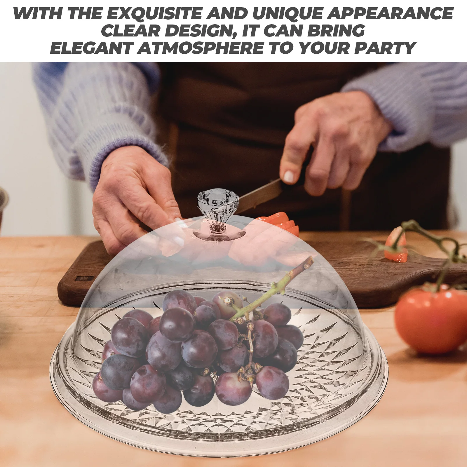 Clear Cake Display Stand Dome PET Material Dust Cover for Wedding Party Dessert Fruit Serving Tray Holder Platter
Clear Cake Display Stand Dome PET Material Dust Cover for Wedding Party Dessert Fruit Serving Tray Holder Platter