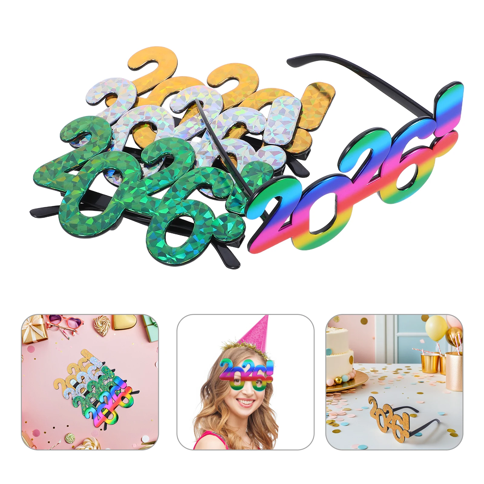 4 Pcs 2026 Glasses Happy New Year Plastic Decoration Funny Party Eyeglasses Photo Props Festive
4 Pcs 2026 Glasses Happy New Year Plastic Decoration Funny Party Eyeglasses Photo Props Festive