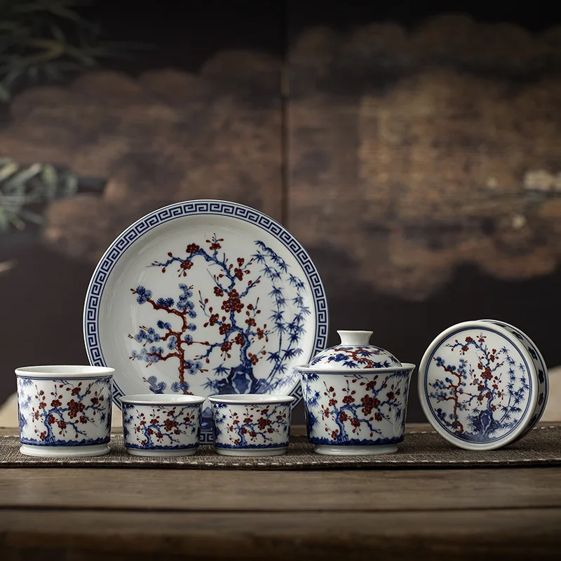 1PC Songzhumei KungFu TeaSet Chinese Retro Tea Bowl Teacup Household Tea Brewer Sancai Cover Bowl Cover Pot Hold TeaSet Souvenir
1PC Songzhumei KungFu TeaSet Chinese Retro Tea Bowl Teacup Household Tea Brewer Sancai Cover Bowl Cover Pot Hold TeaSet Souvenir