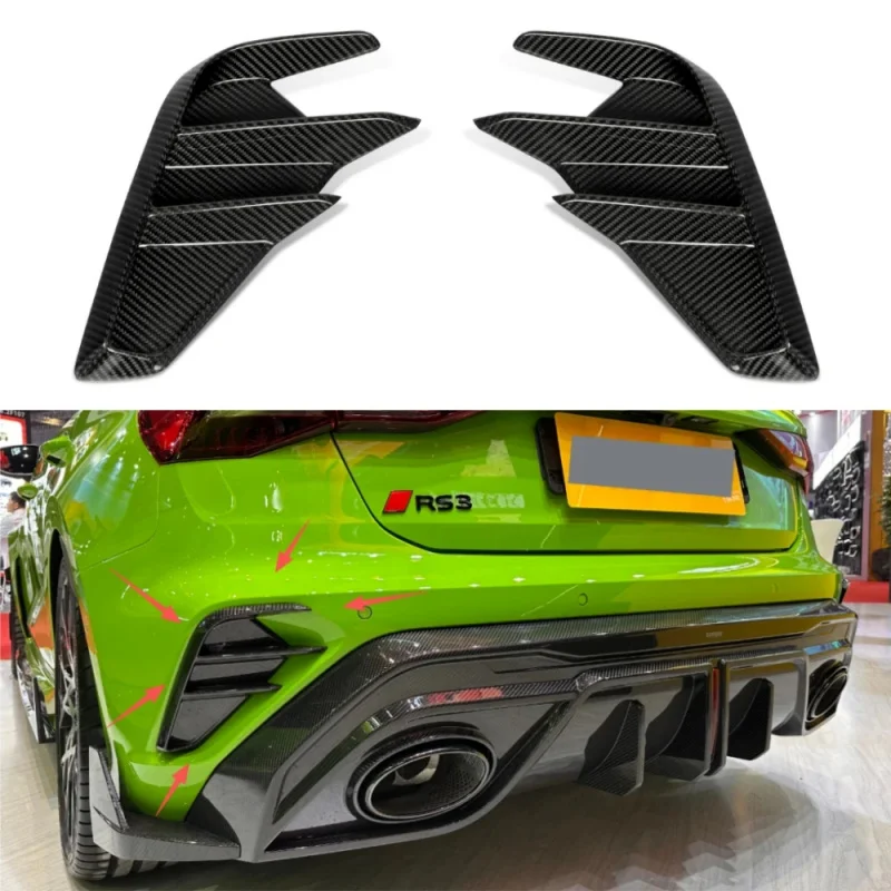 Dry Carbon Fiber SQ Style Rear Canards Trims for Audi RS3 8Y 2025+ RS3 Canards
Dry Carbon Fiber SQ Style Rear Canards Trims for Audi RS3 8Y 2025+ RS3 Canards