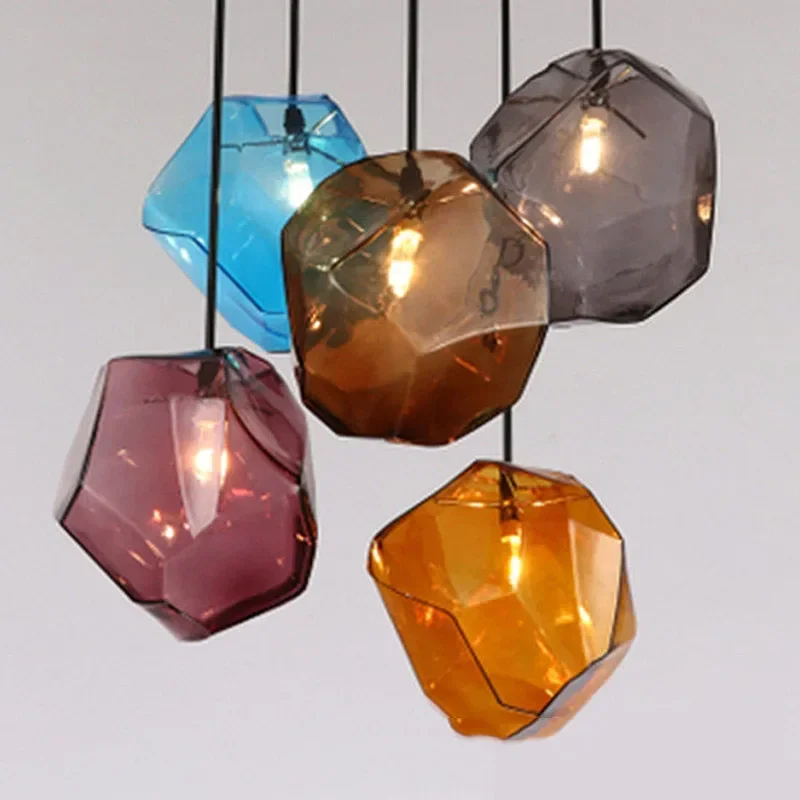 Simple Modern Single Head 18cm Glass Chandelier Milk Tea Shop Bar Restaurant Colorful Stone Ice Crystal Chandelier Hot Selling
Simple Modern Single Head 18cm Glass Chandelier Milk Tea Shop Bar Restaurant Colorful Stone Ice Crystal Chandelier Hot Selling