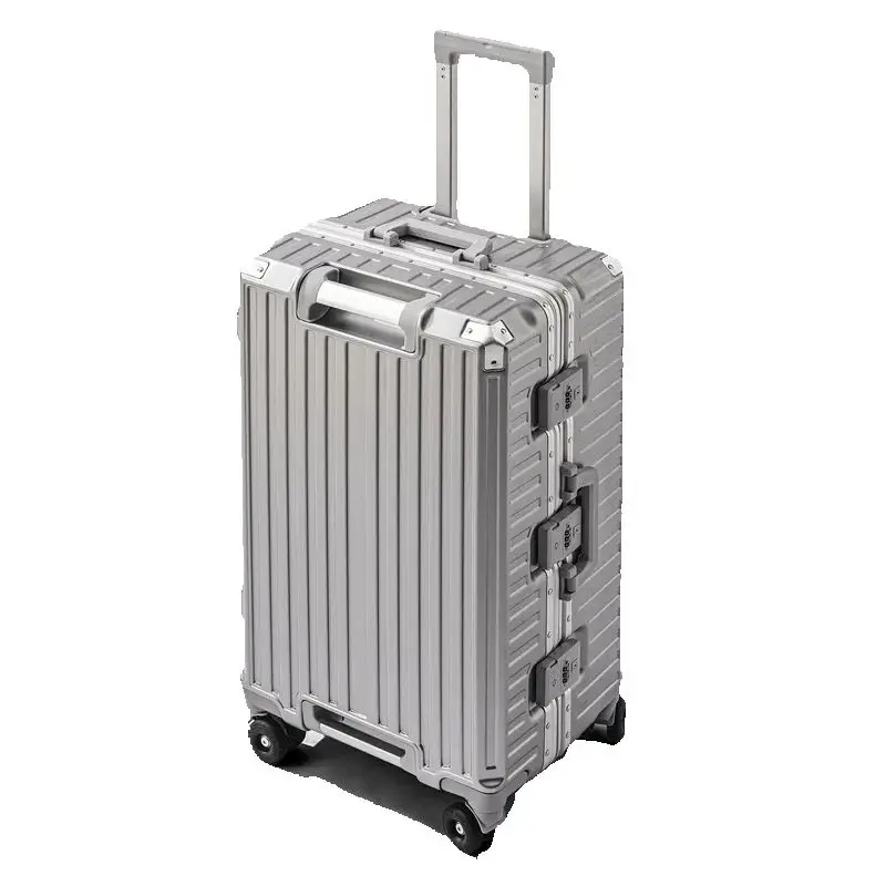 2025 New Rolling Luggage Large Capacity Aluminum Frame Suitcase on Wheels Lockable Leather Travel Suitcase with Cup Holder 20/28
2025 New Rolling Luggage Large Capacity Aluminum Frame Suitcase on Wheels Lockable Leather Travel Suitcase with Cup Holder 20/28