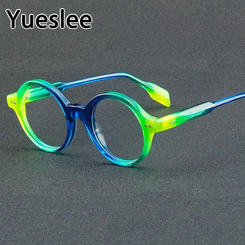 56719 Lady High Quality Acetate Optical Spectacle Frame Fashion Colorful Spring Hinge Glasses Frame Men Retro Rivet Flat Mirror
56719 Lady High Quality Acetate Optical Spectacle Frame Fashion Colorful Spring Hinge Glasses Frame Men Retro Rivet Flat Mirror