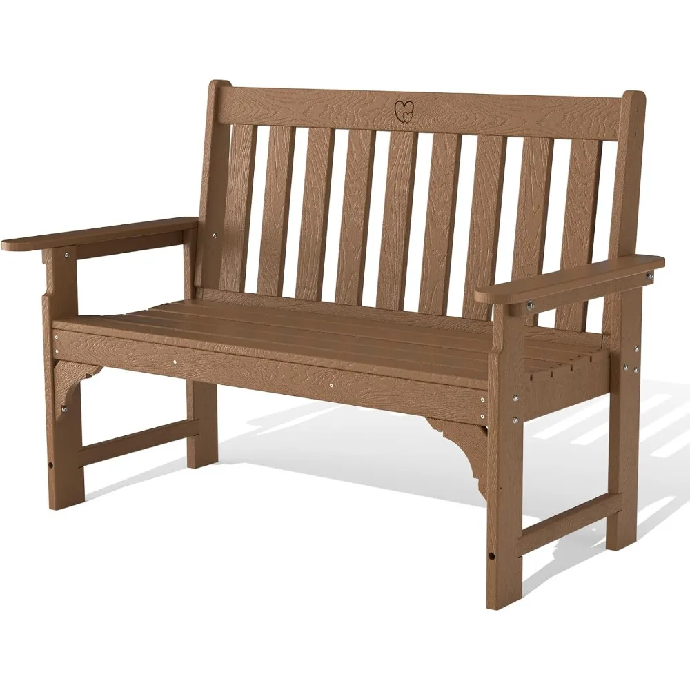 Outdoor Bench, 2-Person HDPE Garden Bench with Heart Detail & Wood Grain, 680 LBS Capacity, All-Weather Patio Bench for Porch, B
Outdoor Bench, 2-Person HDPE Garden Bench with Heart Detail & Wood Grain, 680 LBS Capacity, All-Weather Patio Bench for Porch, B
