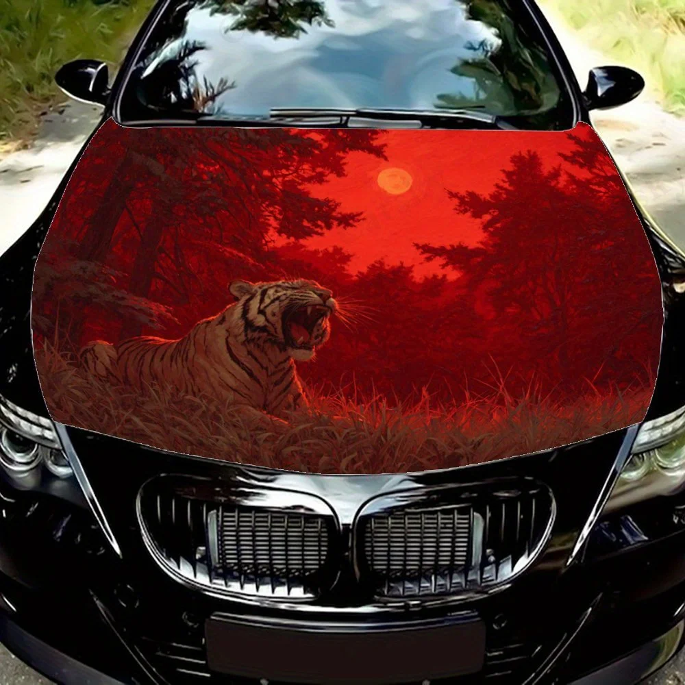 Tiger Roaring under a Red Moonlight Car Vinyl Wraps - Suitable For Most Engine Hood,Bubble-free Design,Waterproof,Cleanable And
Tiger Roaring under a Red Moonlight Car Vinyl Wraps - Suitable For Most Engine Hood,Bubble-free Design,Waterproof,Cleanable And