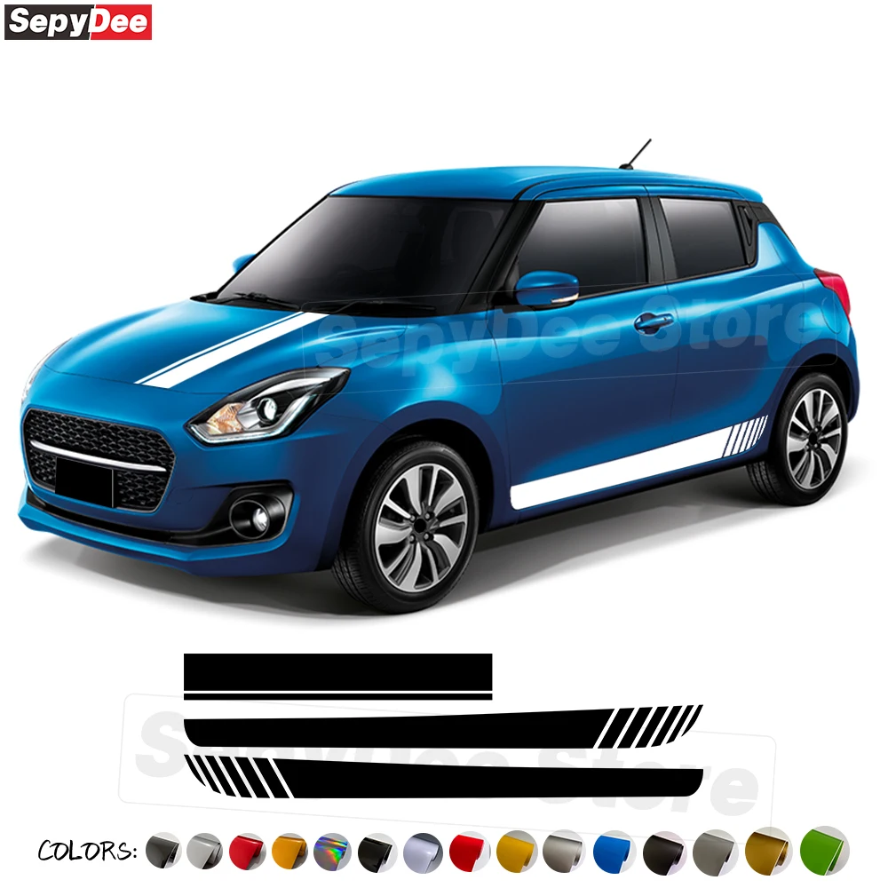 Car Hood Bonnet Door Side Stripes Skirt Stickers for Suzuki Swift Racing Sport Body DIY Decor Vinyl Film Decal Car Accessories
Car Hood Bonnet Door Side Stripes Skirt Stickers for Suzuki Swift Racing Sport Body DIY Decor Vinyl Film Decal Car Accessories