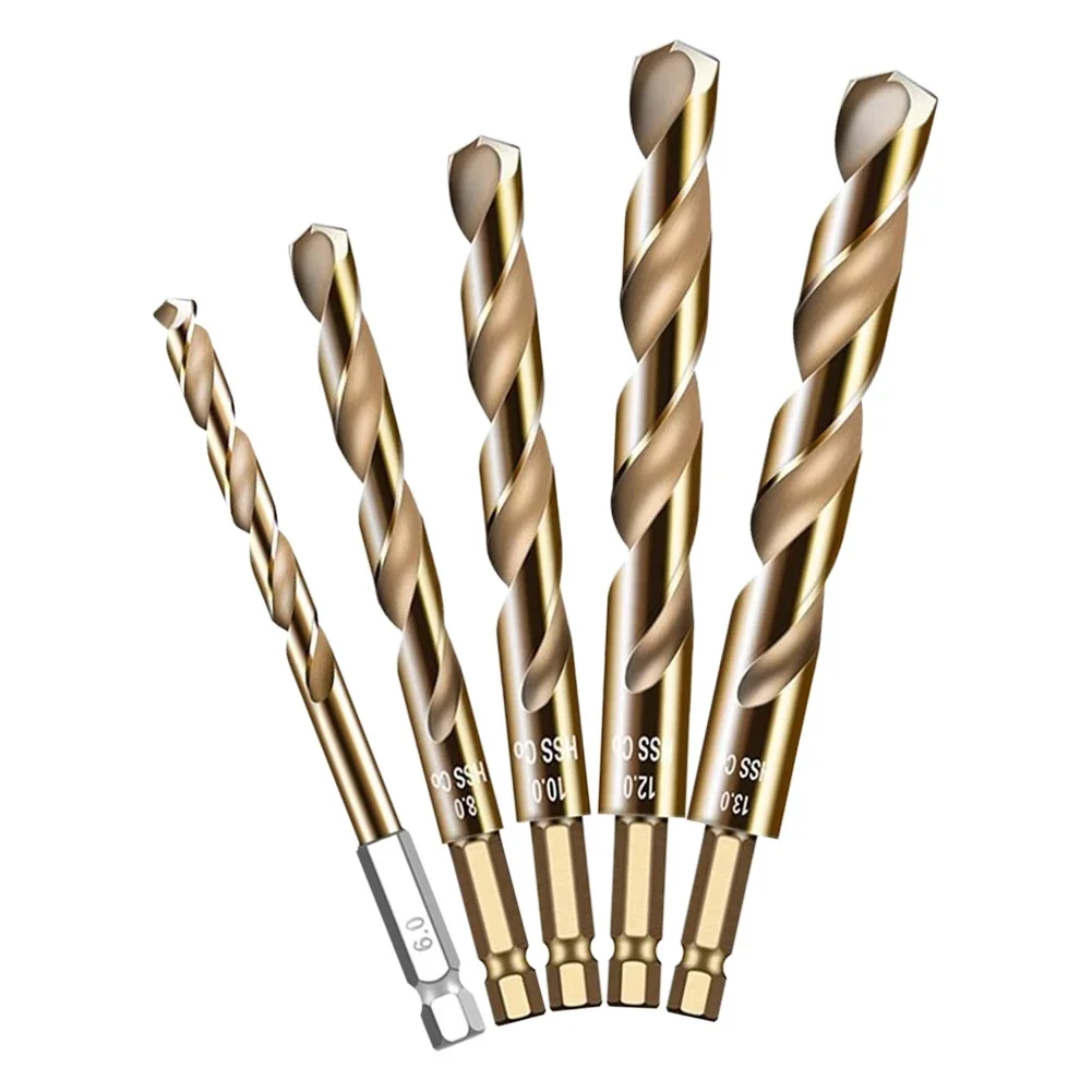 Coated Drill Bits HSS Drill Bit Set DIY Projects 5 Piece Drill Bit Set Cordless Screwdrivers Compatible For Plastic
Coated Drill Bits HSS Drill Bit Set DIY Projects 5 Piece Drill Bit Set Cordless Screwdrivers Compatible For Plastic