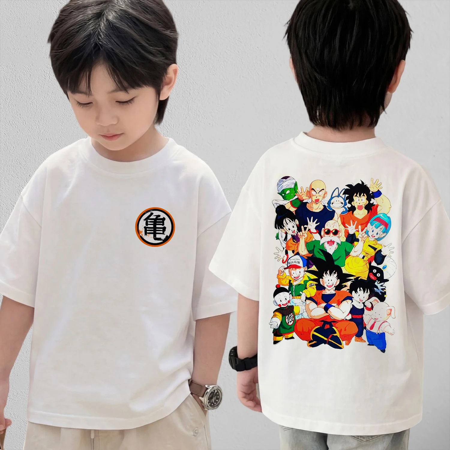 Anime Dragon Ball Cosplay T-Shirt Cotton Short Sleeve Tops Casual Loose Retro T-Shirt Men Women Kids Family Matching Outfits
Anime Dragon Ball Cosplay T-Shirt Cotton Short Sleeve Tops Casual Loose Retro T-Shirt Men Women Kids Family Matching Outfits